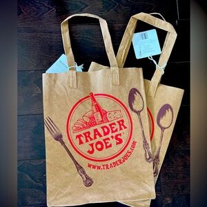 Trader Joe's Washable Paper Reusable Grocery Bag (QT: 2) - NWT